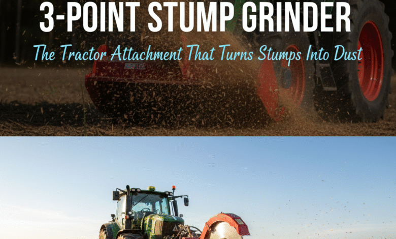 3-Point Stump Grinder The Tractor Attachment That Turns Stumps Into Dust