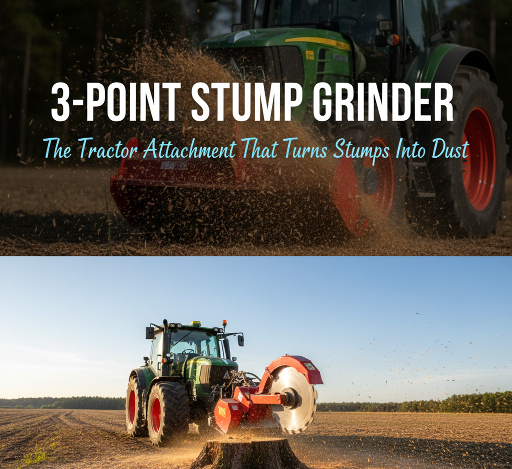 3-Point Stump Grinder The Tractor Attachment That Turns Stumps Into Dust