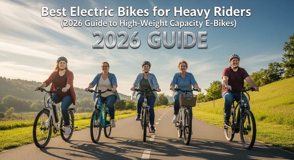 High weight capacity electric bike designed for heavy riders with reinforced frame and fat tires
