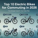 Top 10 electric bikes for commuting in 2026 displayed in a modern urban city street