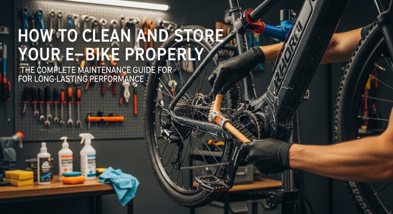 How to clean an electric bike frame safely using a soft sponge and mild bike cleaner