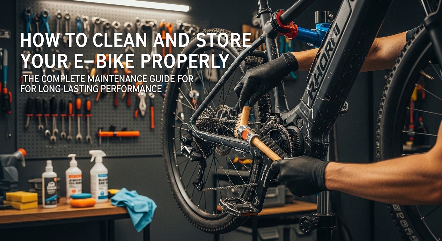 How to clean an electric bike frame safely using a soft sponge and mild bike cleaner