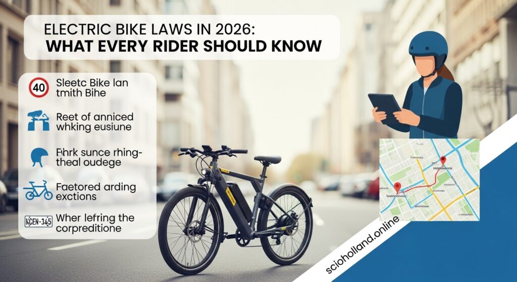 electric bike laws 2026 rider using e-bike in city bike lane