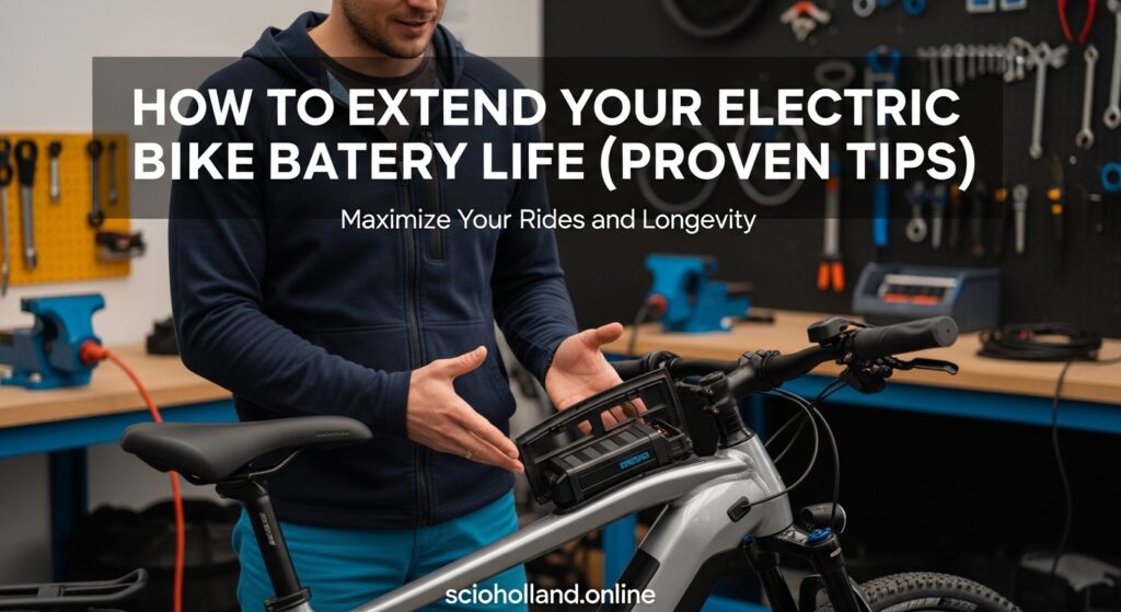 Electric bike battery close-up for optimal maintenance